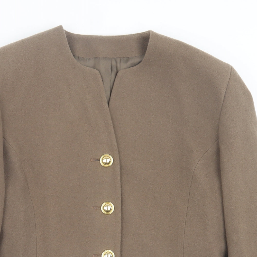 St.Micheal Womens Brown   Jacket Blazer Size 16  Button