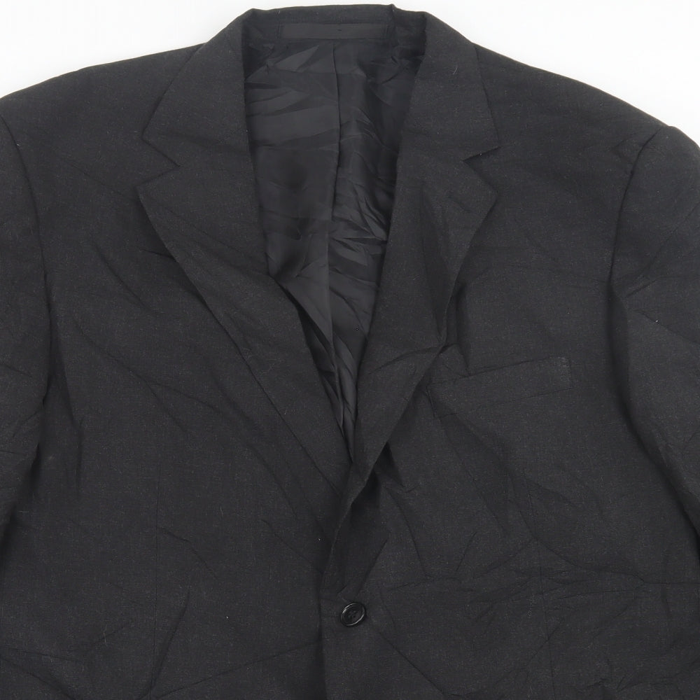 Marks and Spencer Mens Grey  Polyacrylate Fibre Jacket Suit Jacket Size 44