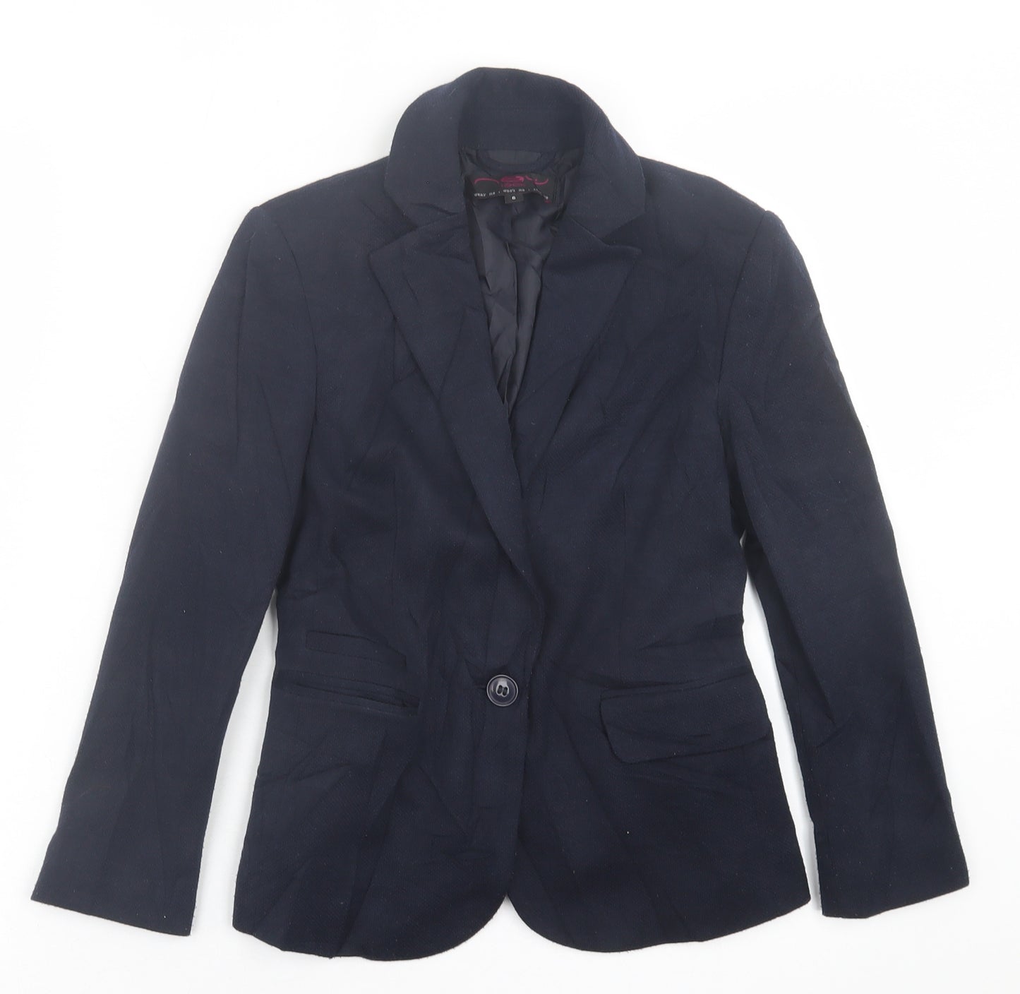 New Look Womens Blue   Jacket Blazer Size 6  Button