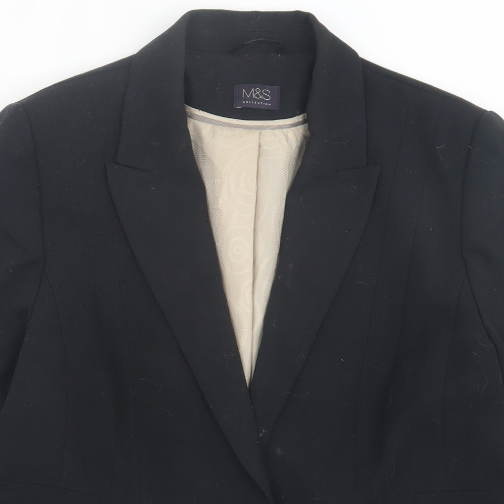 Marks and Spencer Womens Black   Jacket Blazer Size 20  Button