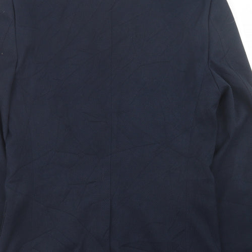 Burton Mens Blue  Polyester Jacket Suit Jacket Size 36