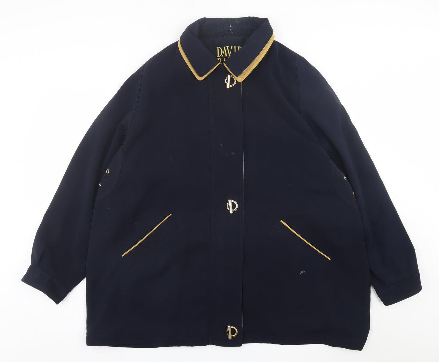 David Barry Womens Blue   Jacket  Size 26  Zip