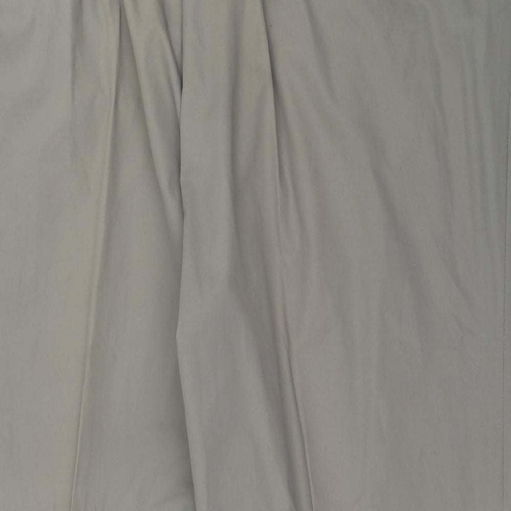 Preworn Mens Green  Cotton Trousers  Size 56 in L30 in Regular Button