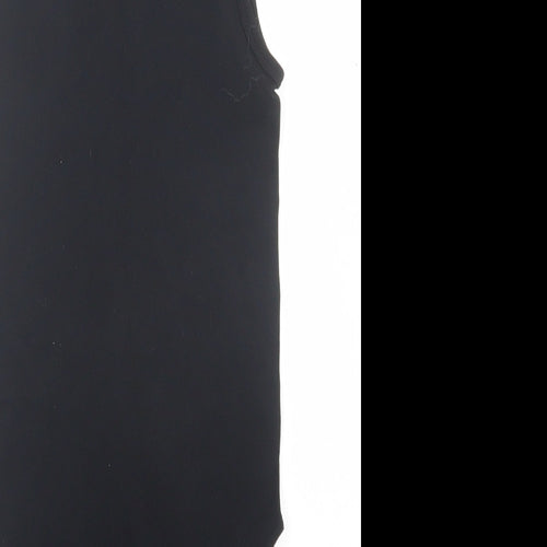 Primark Womens Black  Nylon Bodysuit One-Piece Size 2XS  Button