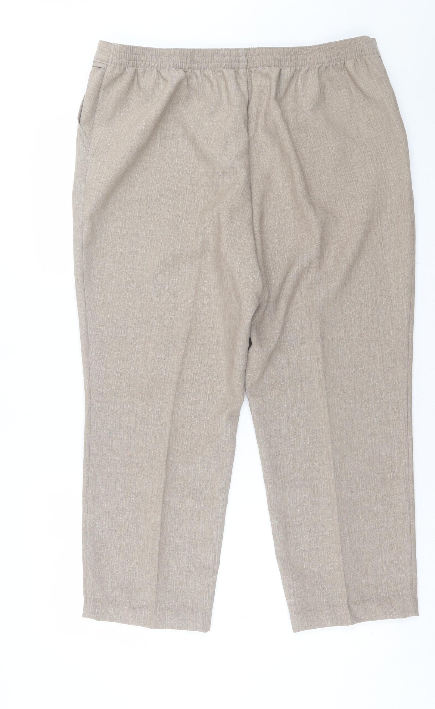 Marks and Spencer Womens Brown  Polyester Trousers  Size 18 L26 in Regular