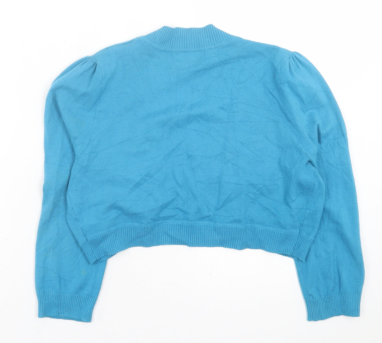 Monsoon Womens Blue V-Neck  Cotton Cardigan Jumper Size M