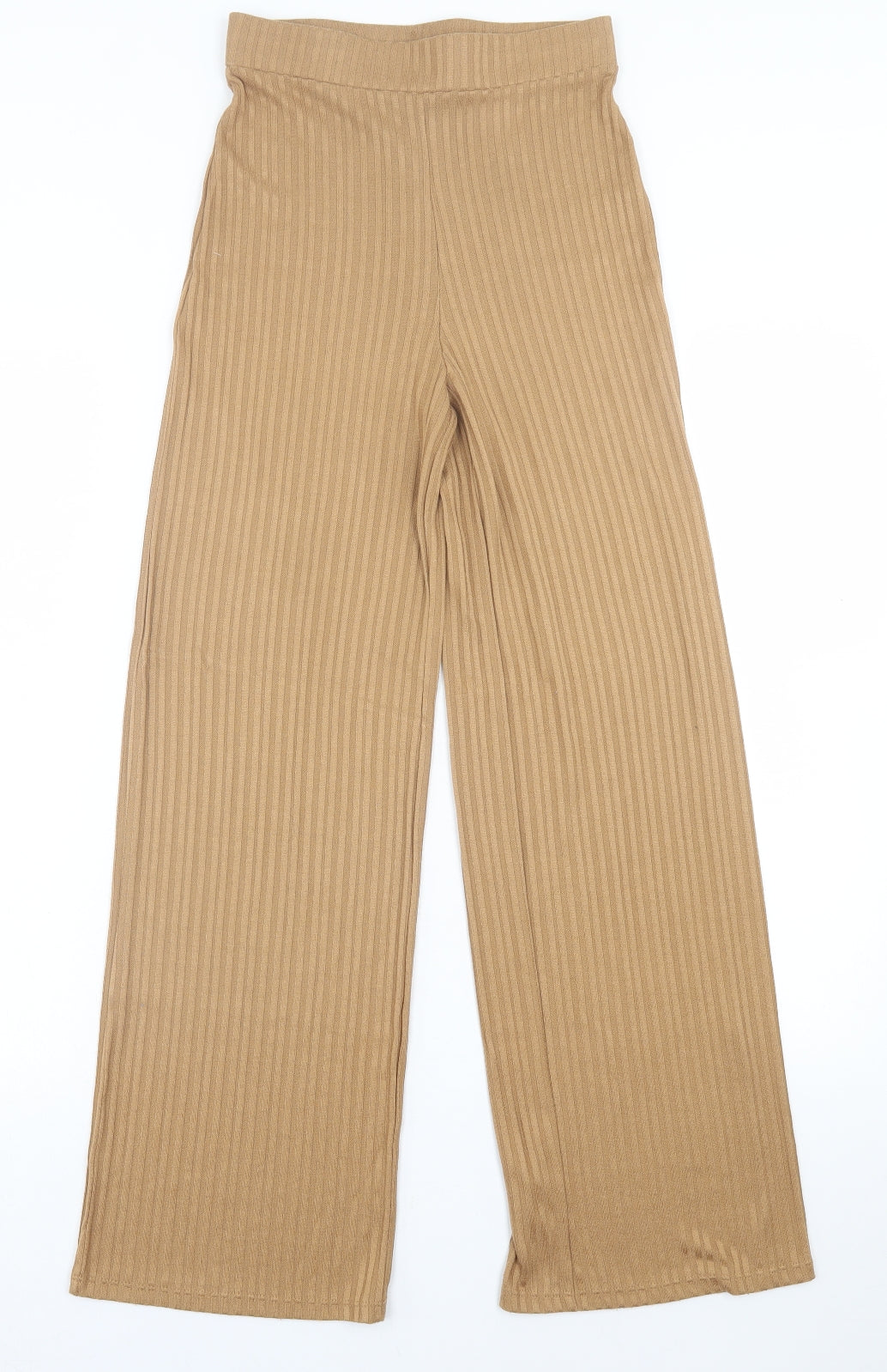 H&M Womens Brown  Polyester Trousers  Size XS L29 in Regular