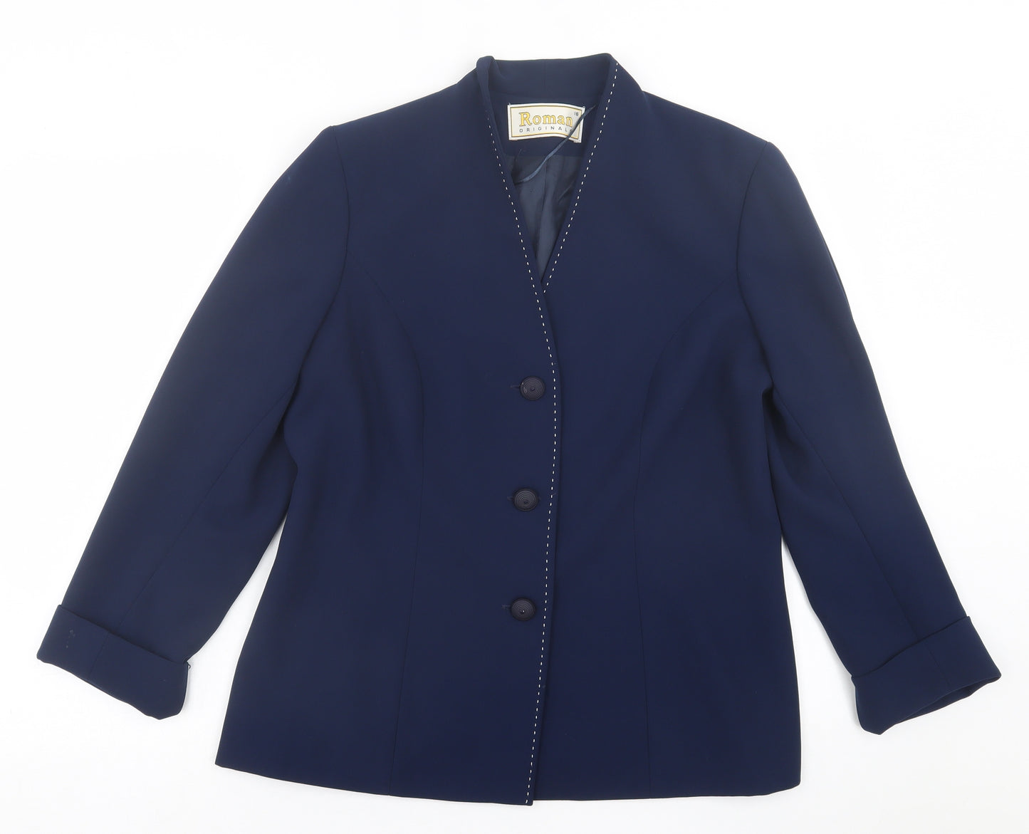 Roman Womens Blue   Jacket Blazer Size 16  Button