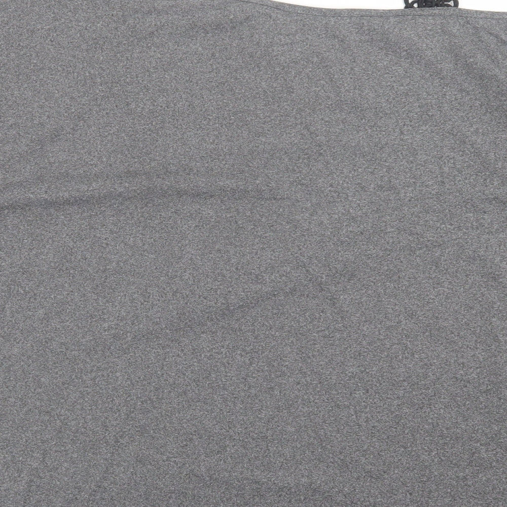 SheIn Womens Grey  Polyester Basic T-Shirt Size XL Scoop Neck