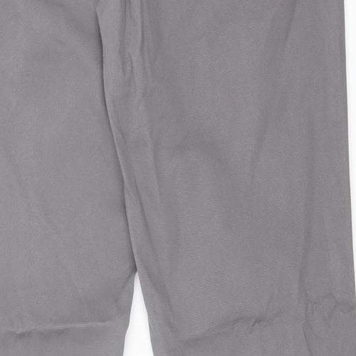 Dunnes Stores Mens Grey  Cotton Chino Trousers Size 32 in L29 in Regular Button