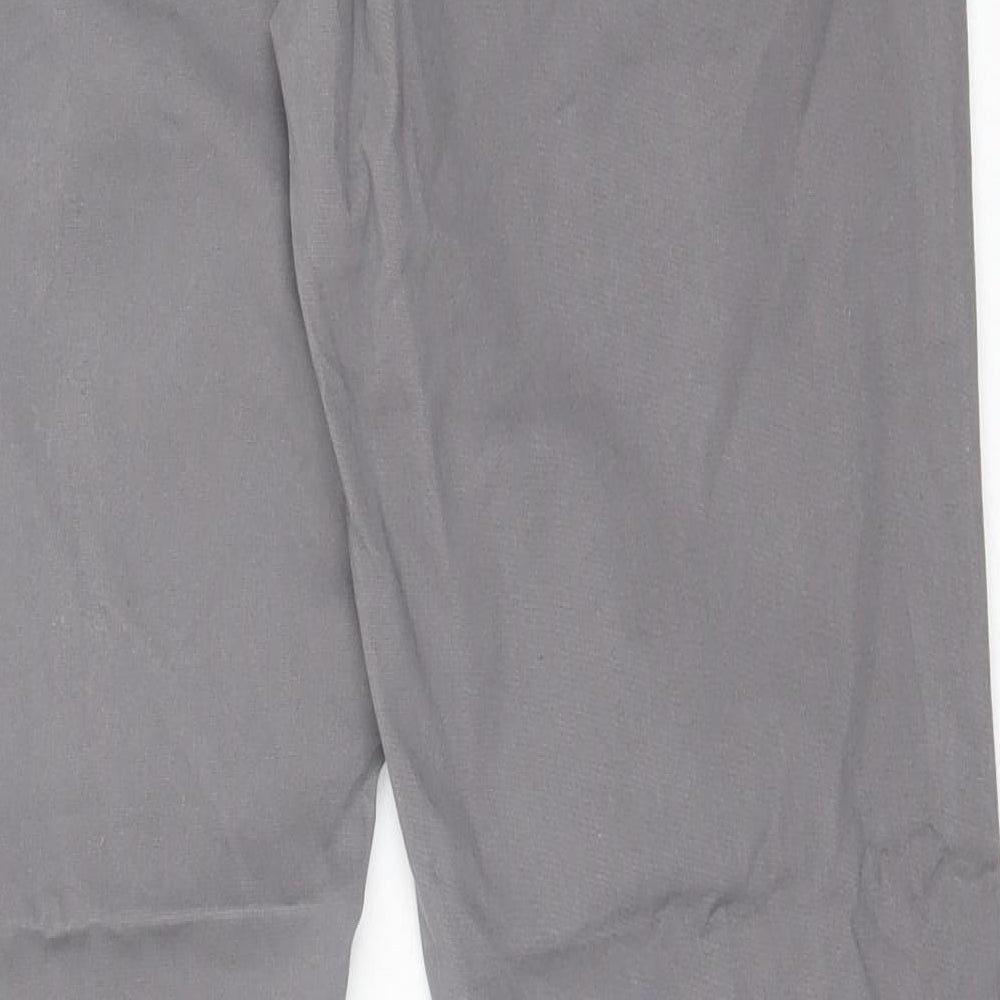 Dunnes Stores Mens Grey  Cotton Chino Trousers Size 32 in L29 in Regular Button