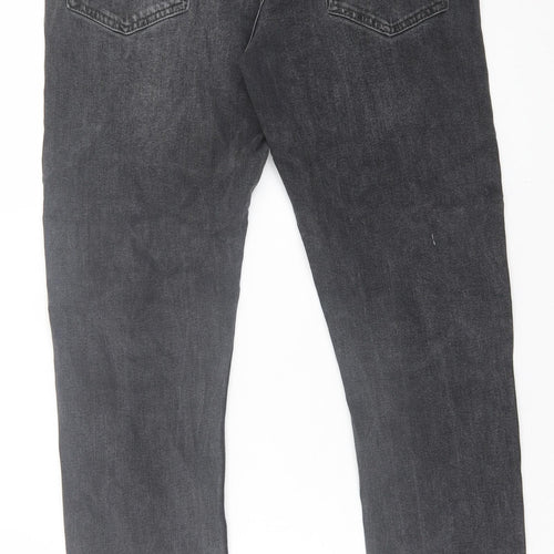 Topman Mens Black  Cotton Skinny Jeans Size 30 in L30 in Regular Button