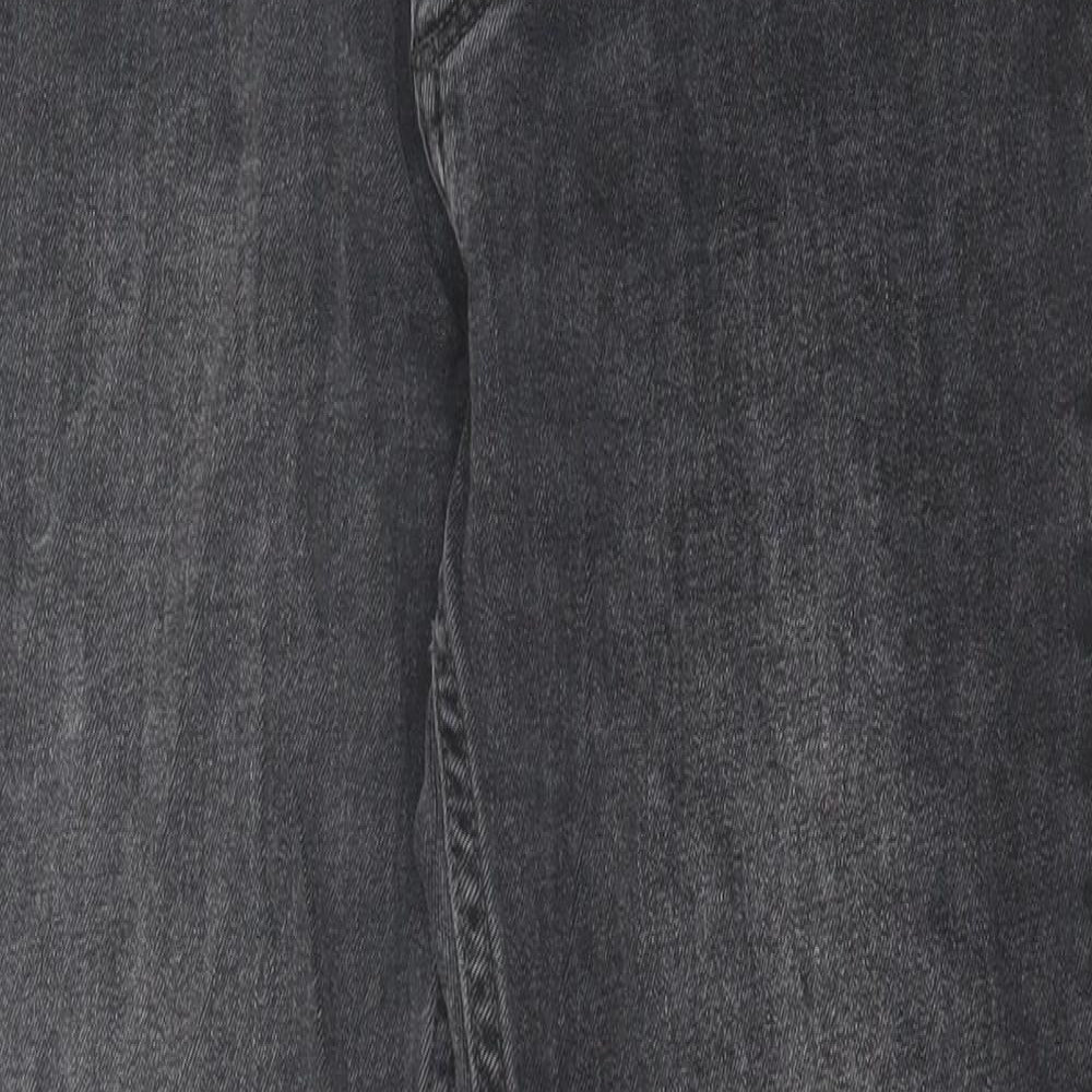 Topman Mens Black  Cotton Skinny Jeans Size 30 in L30 in Regular Button