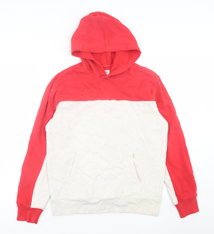 Gap Mens Red  Cotton Pullover Hoodie Size S