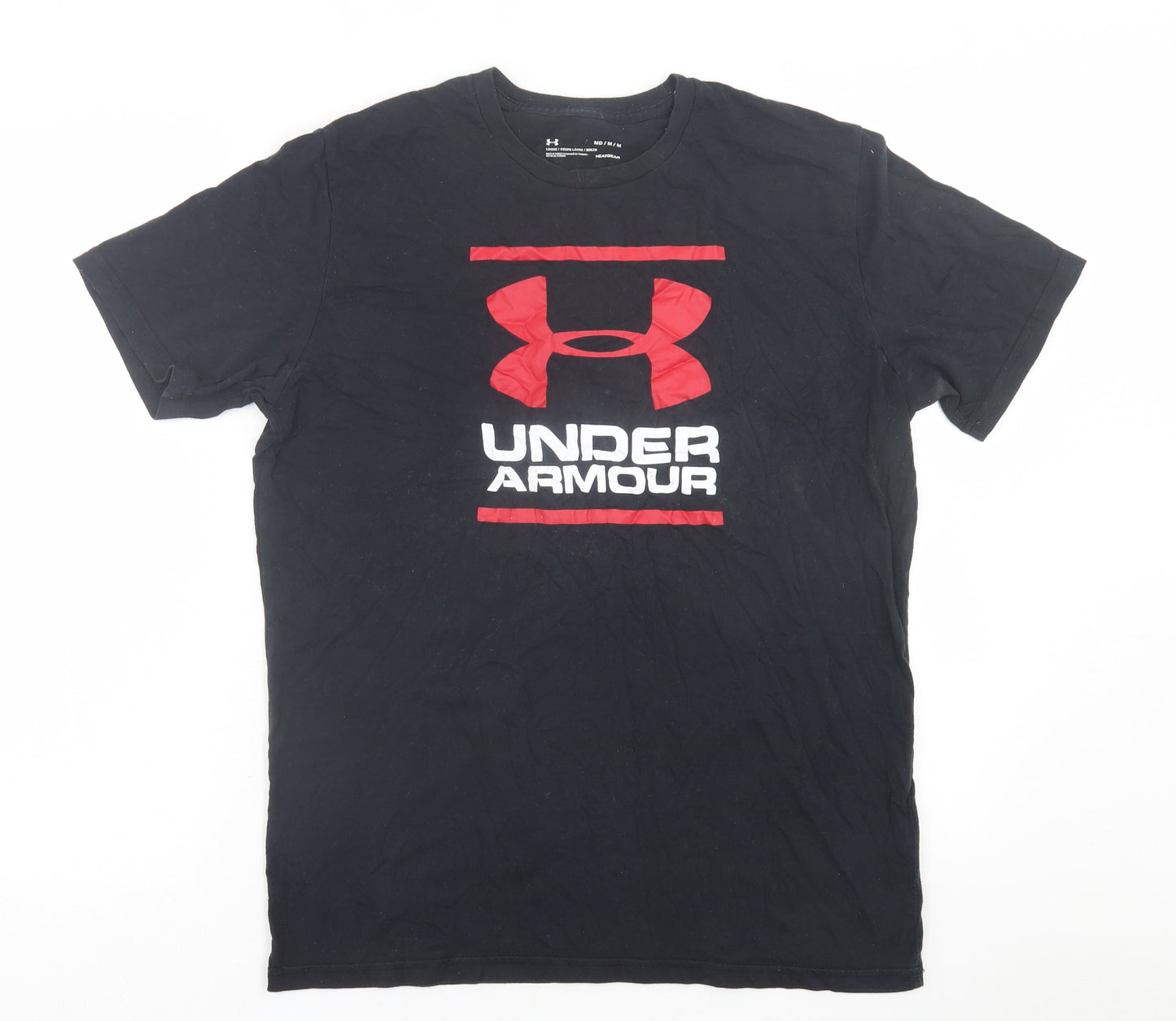 Under armour Mens Black  Cotton  T-Shirt Size M Crew Neck