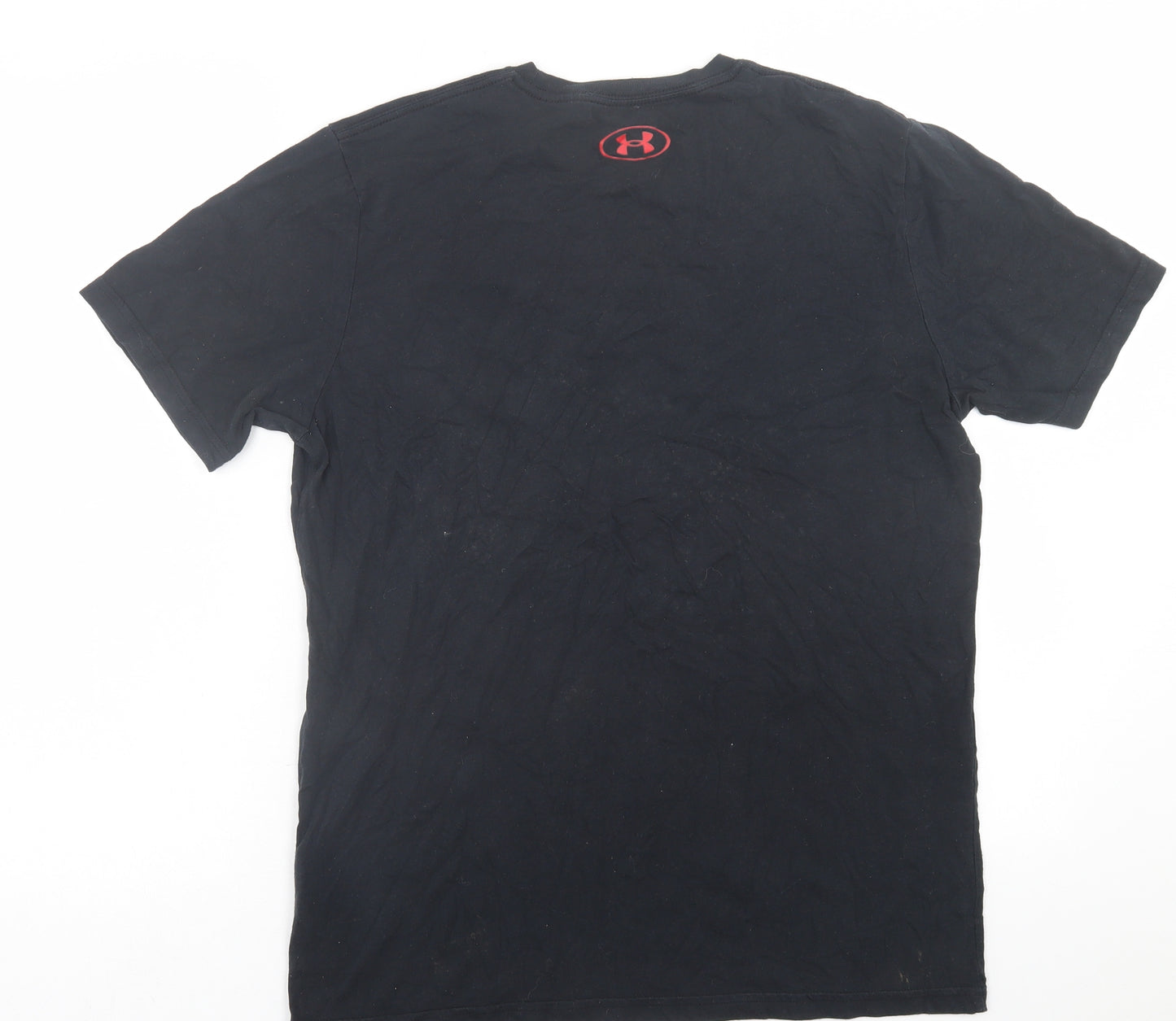 Under armour Mens Black  Cotton  T-Shirt Size M Crew Neck