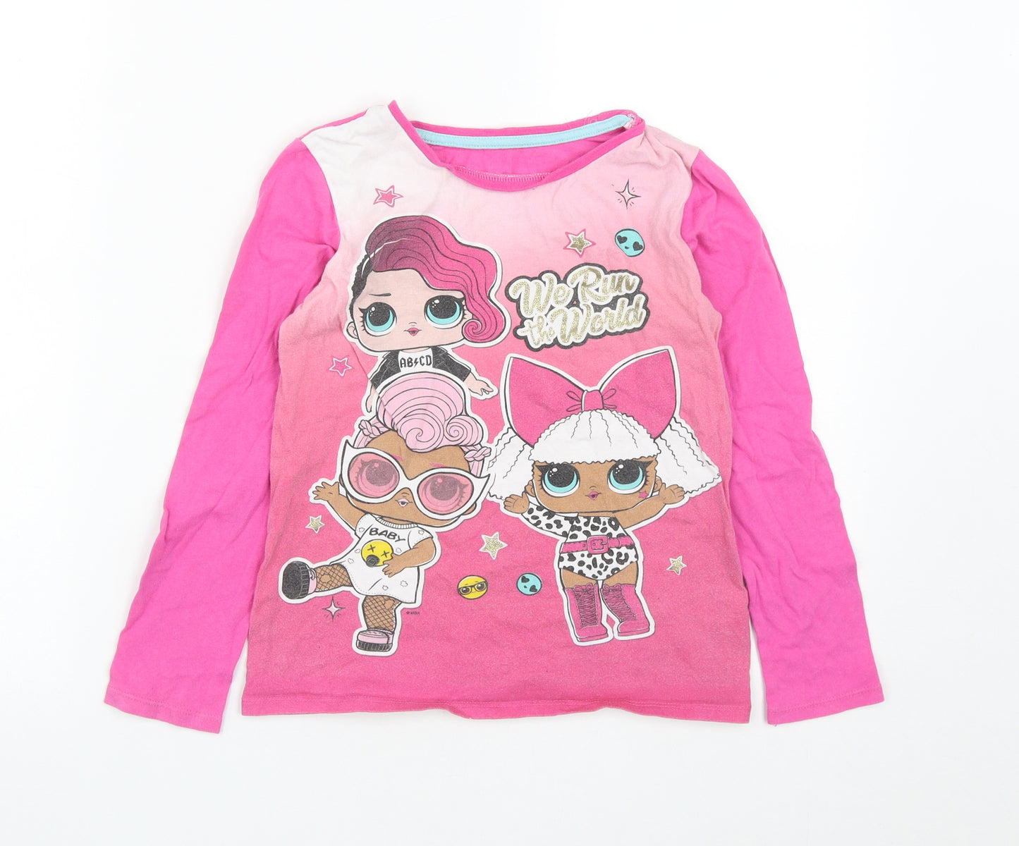 LOL Suprise Girls Pink  Cotton Basic Casual Size 9-10 Years Round Neck  - LOL Surprise! Dolls