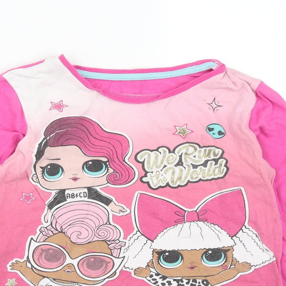 LOL Suprise Girls Pink  Cotton Basic Casual Size 9-10 Years Round Neck  - LOL Surprise! Dolls