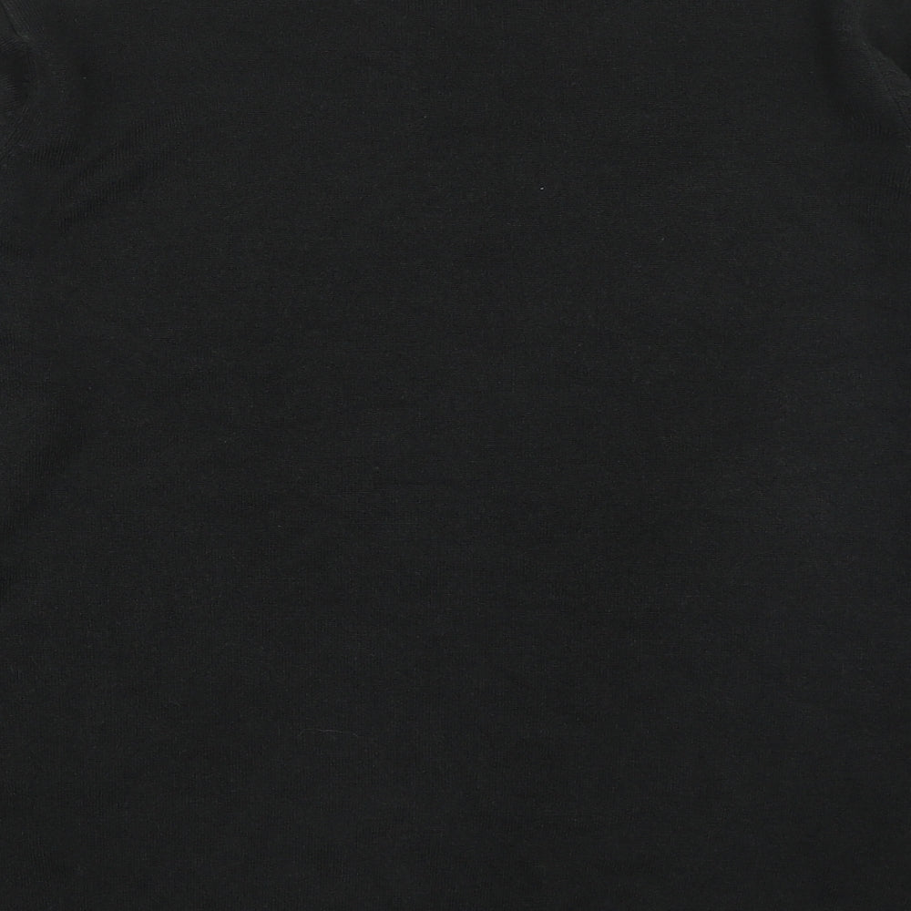 Marks and Spencer Womens Black Round Neck  Acrylic Pullover Jumper Size 18