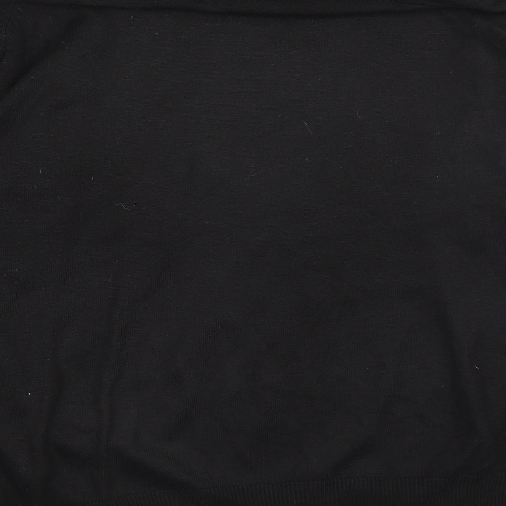 Marks and Spencer Womens Black Cowl Neck  Acrylic Pullover Jumper Size 18