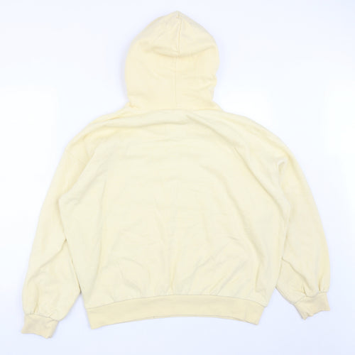 H&M Womens Yellow  Cotton Pullover Hoodie Size M  Drawstring - JUST AS YOU ARE