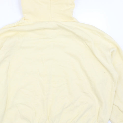 H&M Womens Yellow  Cotton Pullover Hoodie Size M  Drawstring - JUST AS YOU ARE
