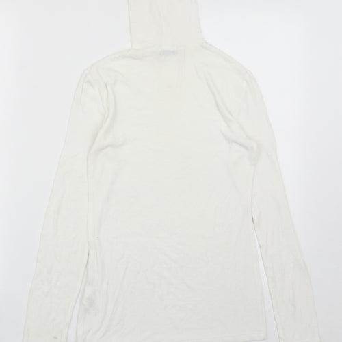 Matalan Womens White High Neck  Viscose Pullover Jumper Size 10