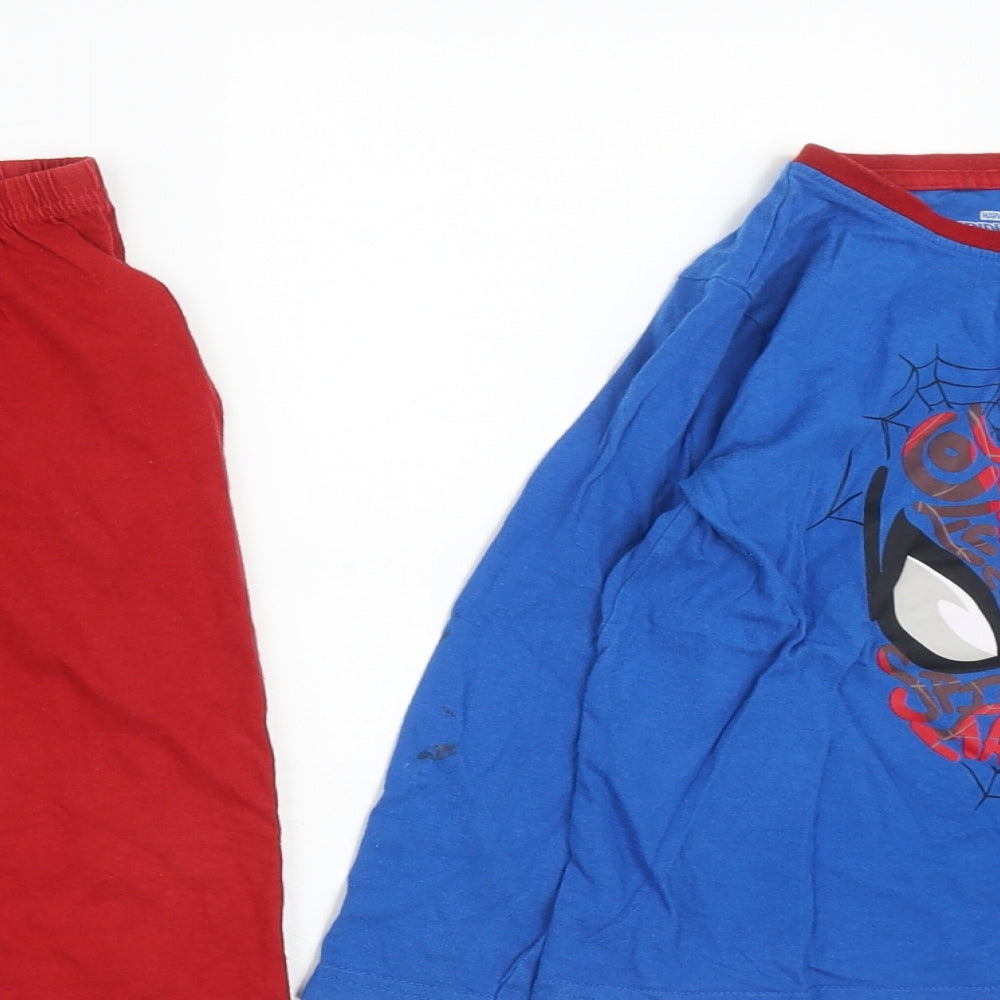 Primark Boys Red Solid Cotton  Pyjama Set Size 3-4 Years   - Spiderman
