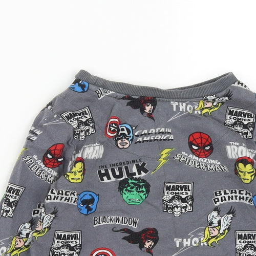 Disney Boys Green  Cotton Basic Casual Size 4 Years Round Neck  - Marvel Characters