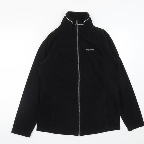 Craghoppers Womens Black  Polyester Full Zip Sweatshirt Size 12  Zip