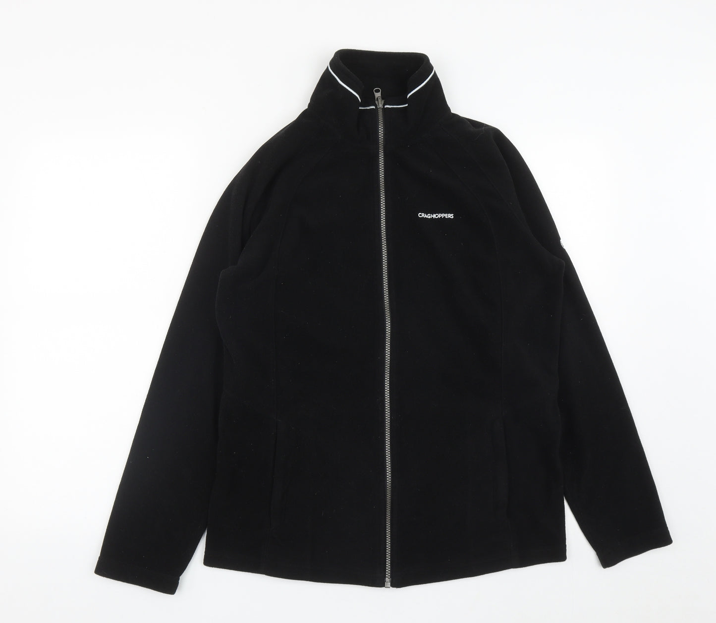Craghoppers Womens Black  Polyester Full Zip Sweatshirt Size 12  Zip