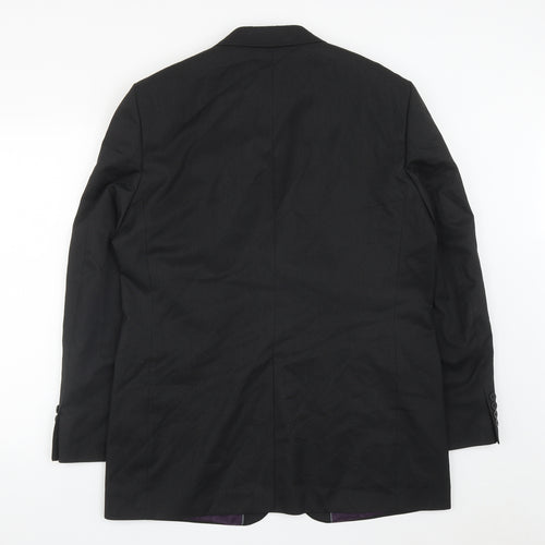 F&F Mens Black  Polyester Jacket Suit Jacket Size 42