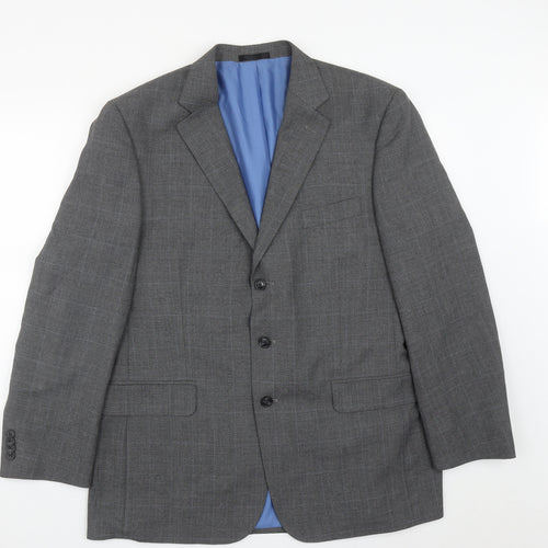 George Mens Grey  Polyester Jacket Suit Jacket Size 44