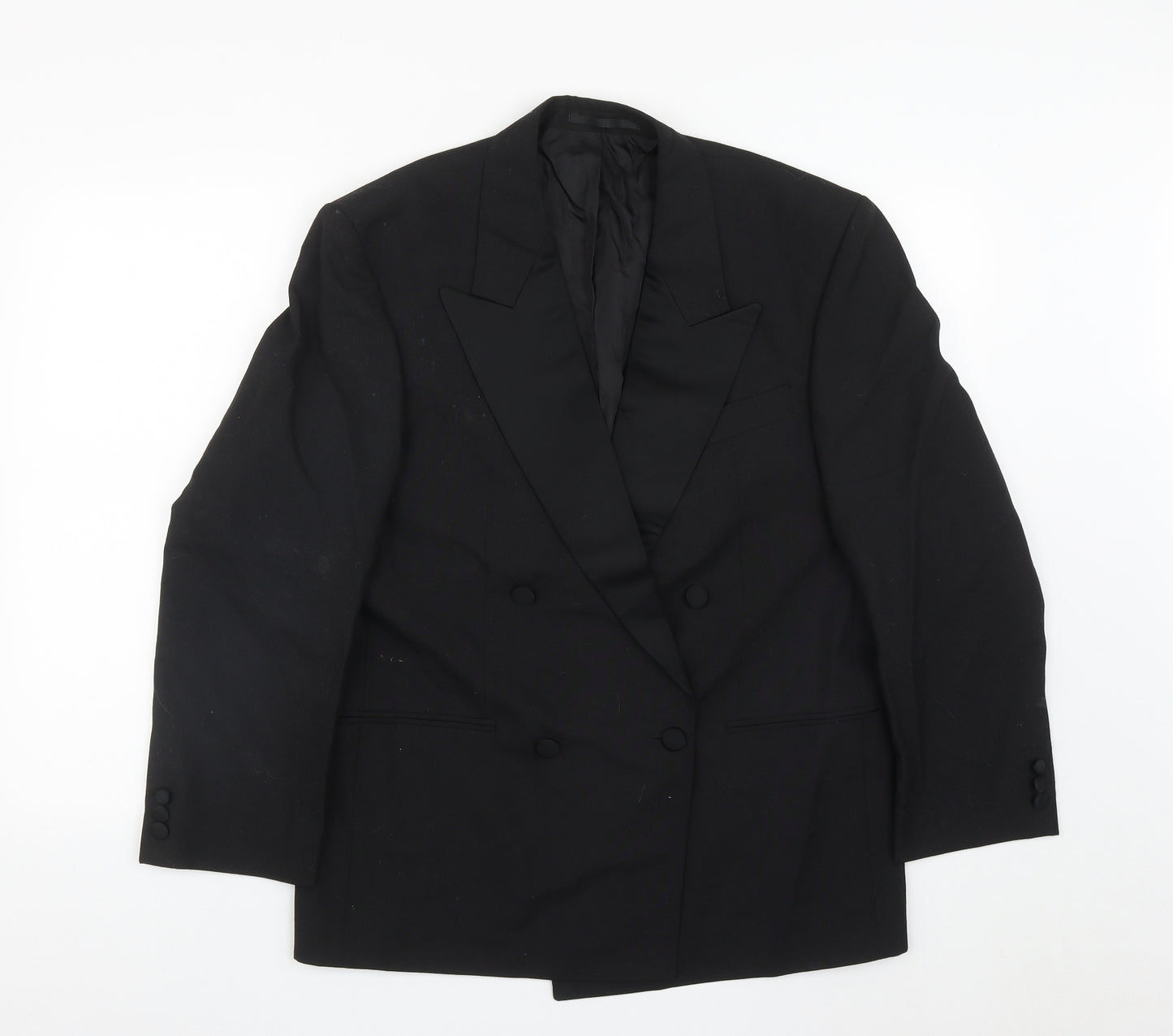 Marks and Spencer Mens Black  Polyester Jacket Suit Jacket Size 38