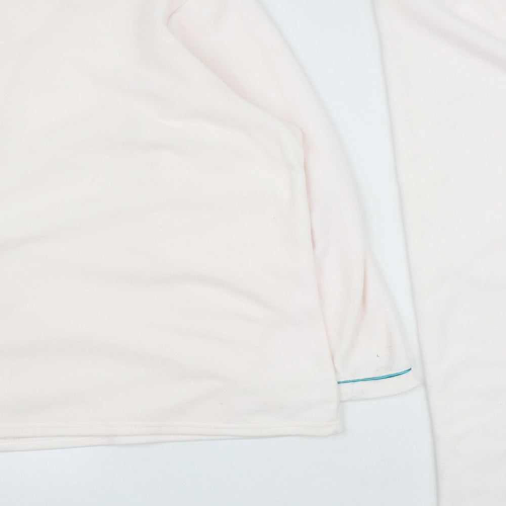 Dunnes Stores Womens White Solid Polyester Top Pyjama Pants Size 22  Button