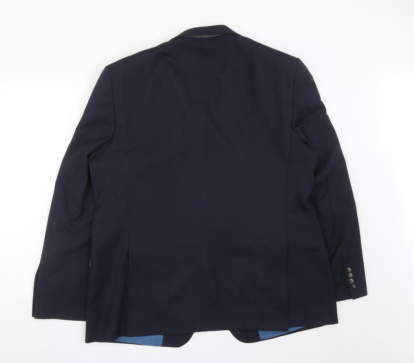 Marks and Spencer Mens Blue  Polyester Jacket Suit Jacket Size 44