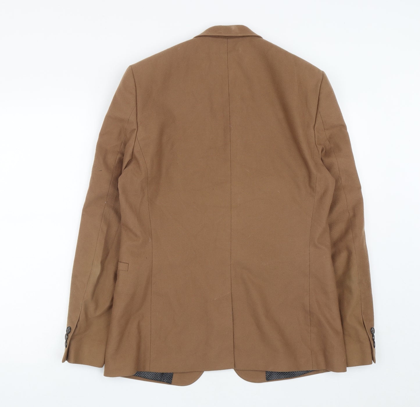 Burton Mens Brown  Polyester Jacket Suit Jacket Size 38