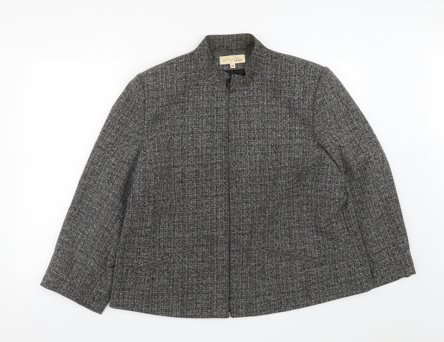 EWM Womens Black   Jacket  Size 20  Zip