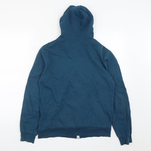 River Island Mens Green  Cotton Full Zip Hoodie
