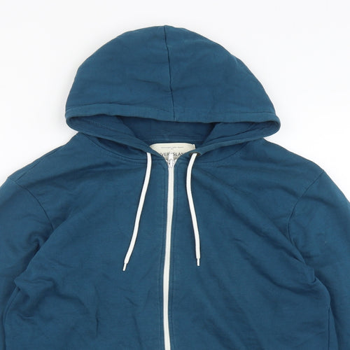 River Island Mens Green  Cotton Full Zip Hoodie