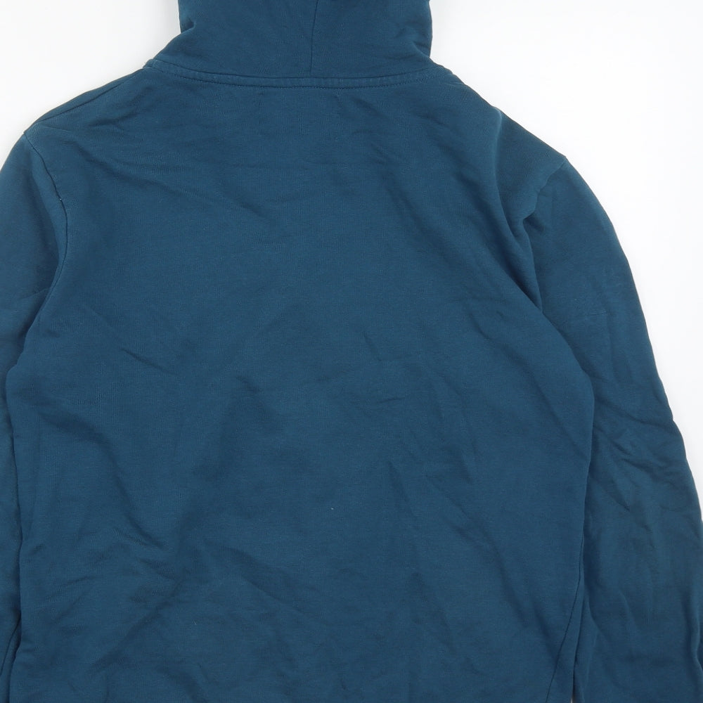 River Island Mens Green  Cotton Full Zip Hoodie