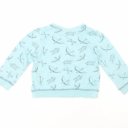 Mini Club Boys Blue  100% Cotton Pullover Sweatshirt Size 2-3 Years   - Bow & Arrow
