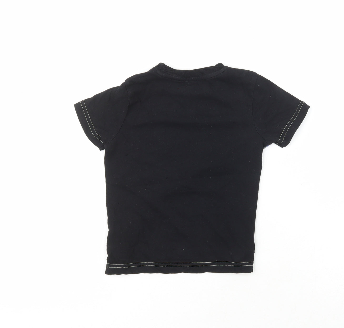 F&F Boys Black  Polyester Pullover T-Shirt Size 12-18 Months Crew Neck  - Dinosaur