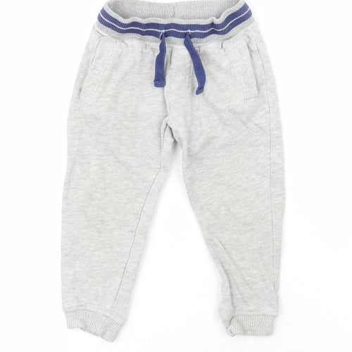 Mini Club Boys Grey  Cotton Jogger Trousers Size 2 Years  Regular