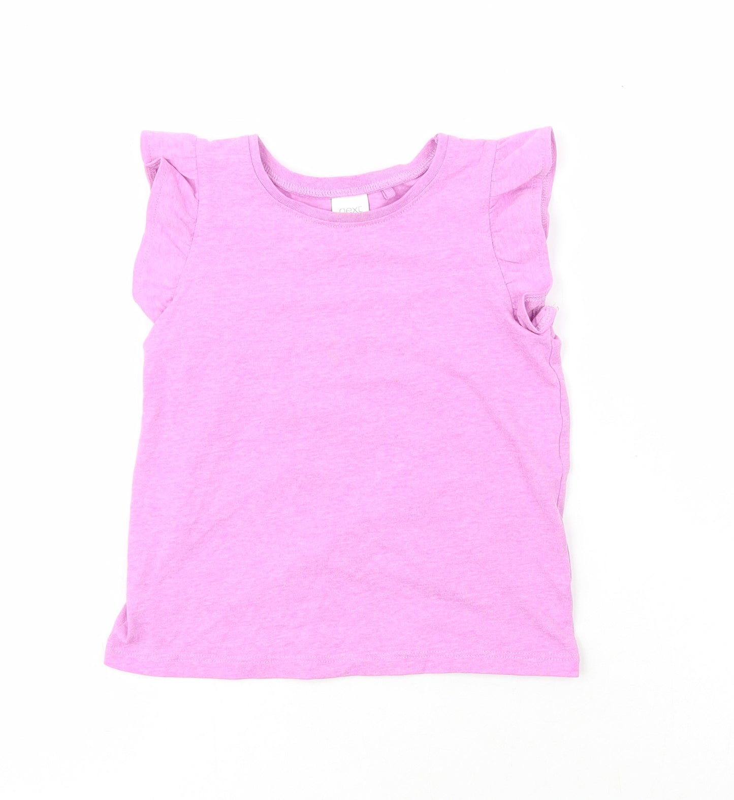 NEXT Girls Purple  Cotton Pullover Polo Size 3-4 Years Crew Neck