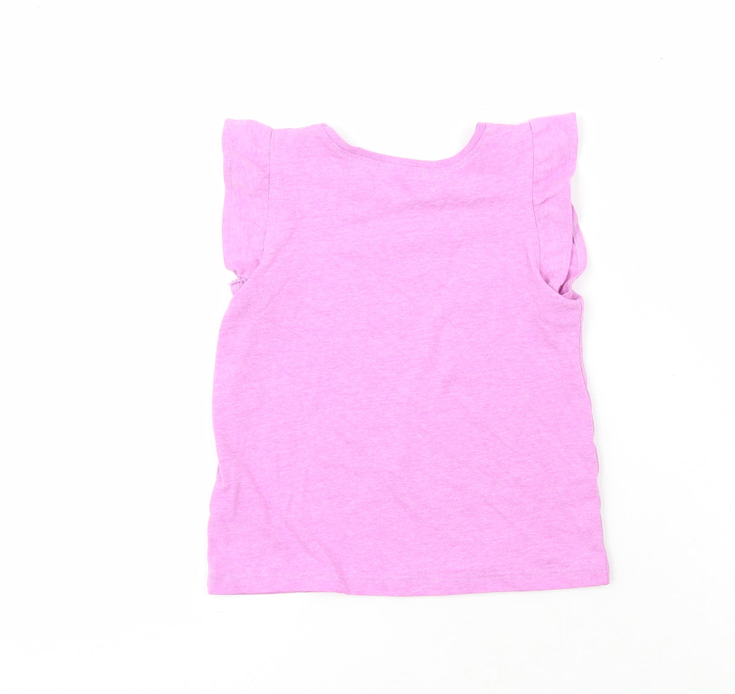 NEXT Girls Purple  Cotton Pullover Polo Size 3-4 Years Crew Neck
