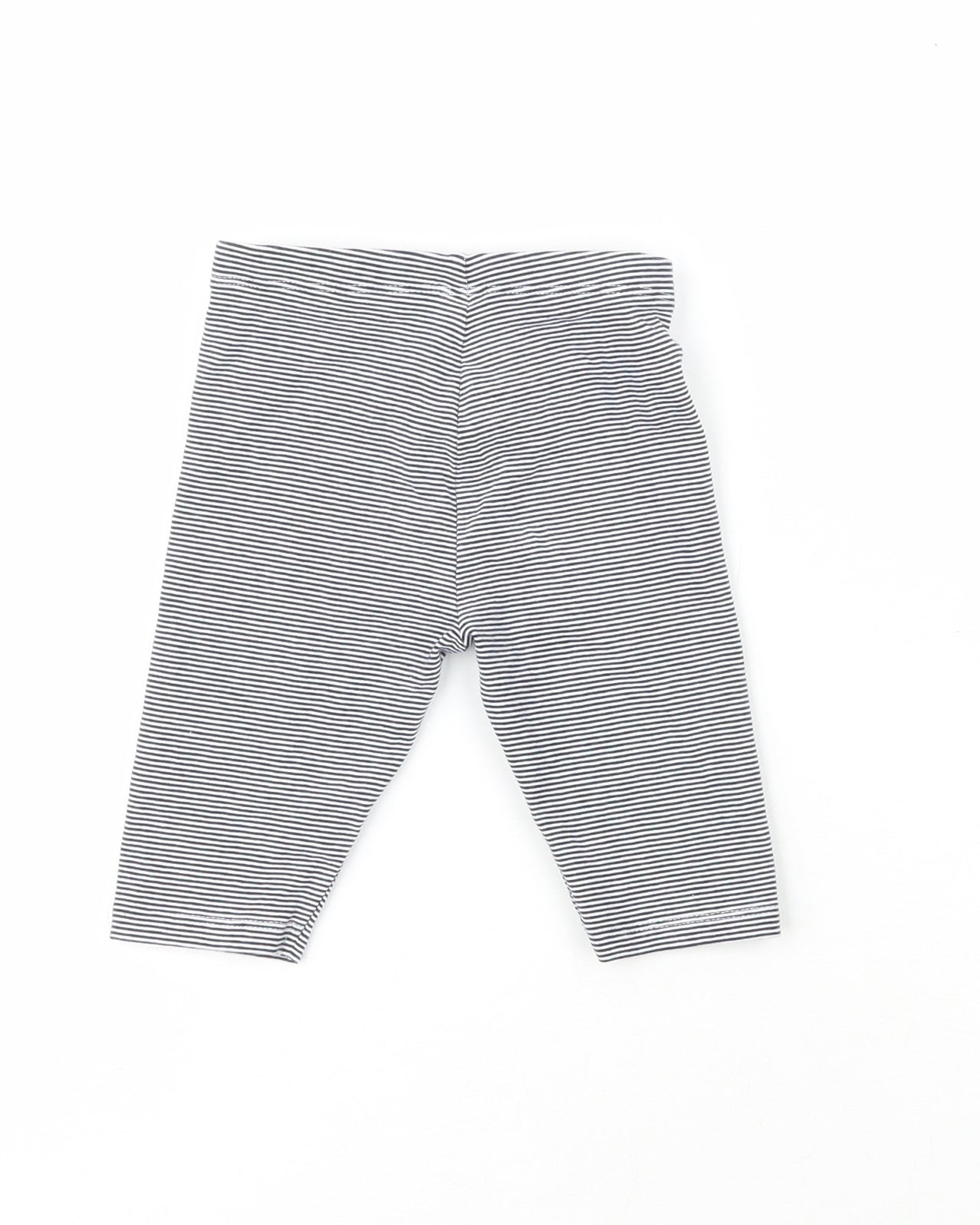 Dunnes Girls Black Striped Cotton Sweatpants Leggings Size 12-18 Months