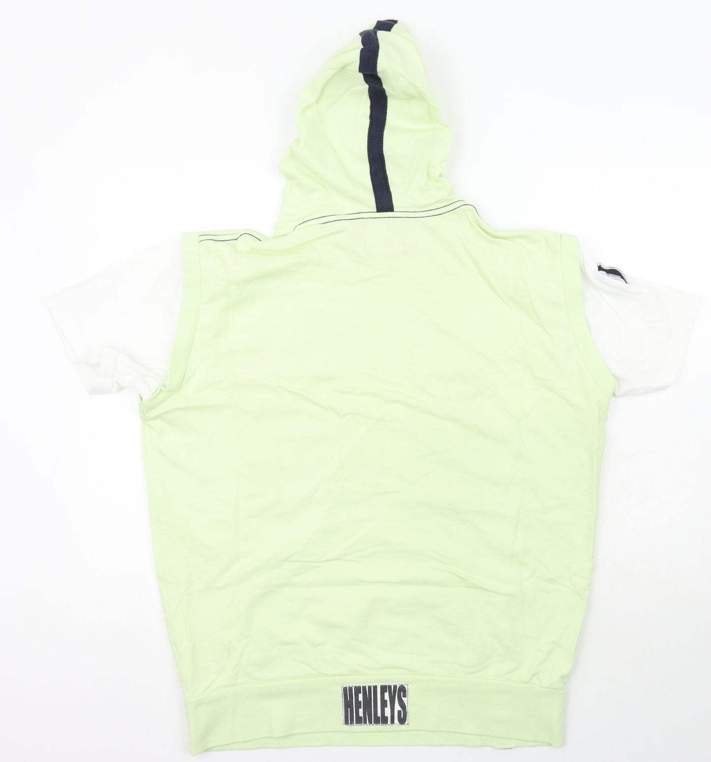 Henleys Womens Green  100% Cotton Pullover Hoodie Size 4   - Slogan