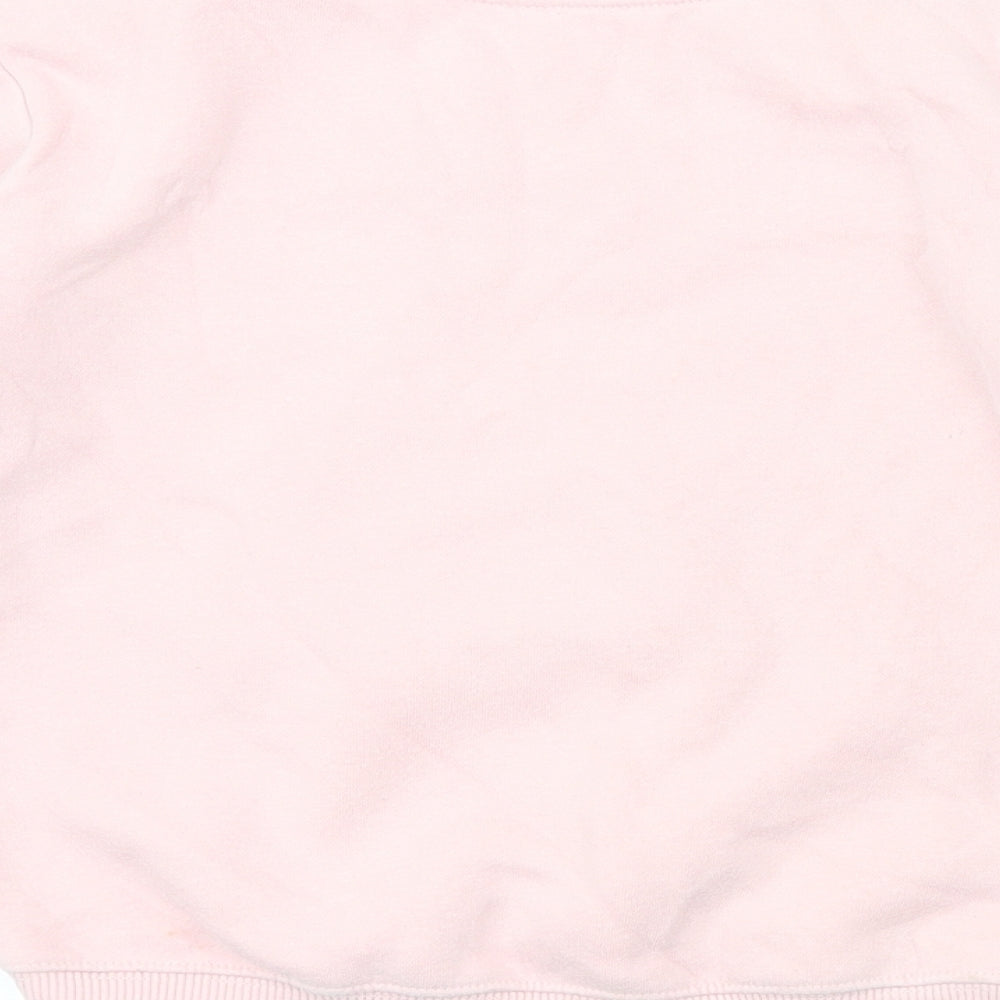 Dunnes Girls Pink Crew Neck  Cotton Pullover Jumper Size 5-6 Years   - Shine Bright