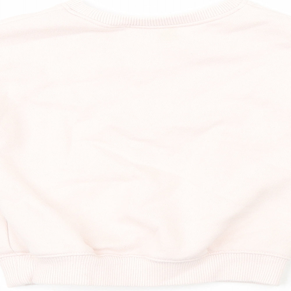 Next  Girls Pink  Cotton Pullover Jumper Size 6-9 Months   - Shopping Trip